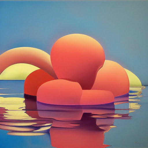 Serenity in American modern art style