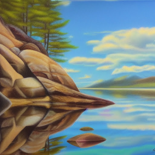 Canadian landscape serenity in hyperrealism