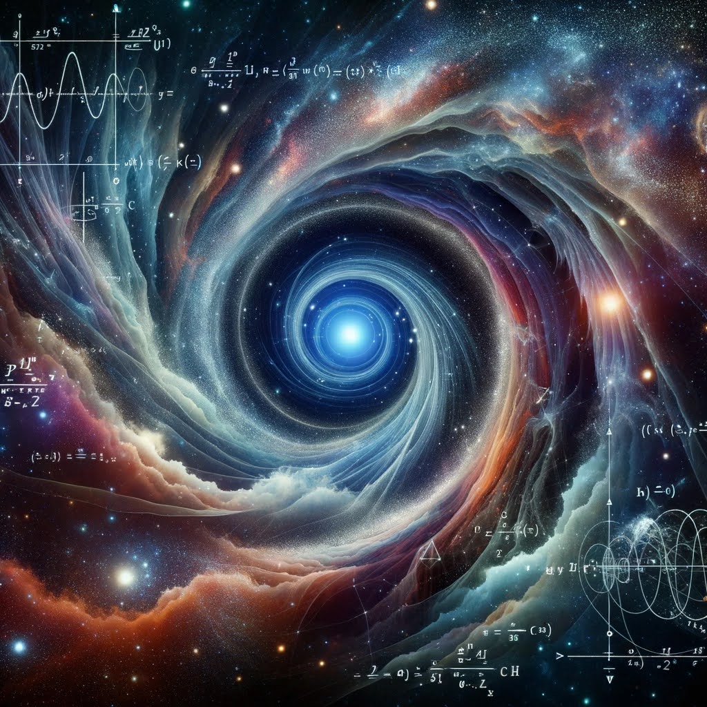 Vast cosmos with pulsating celestial portal
