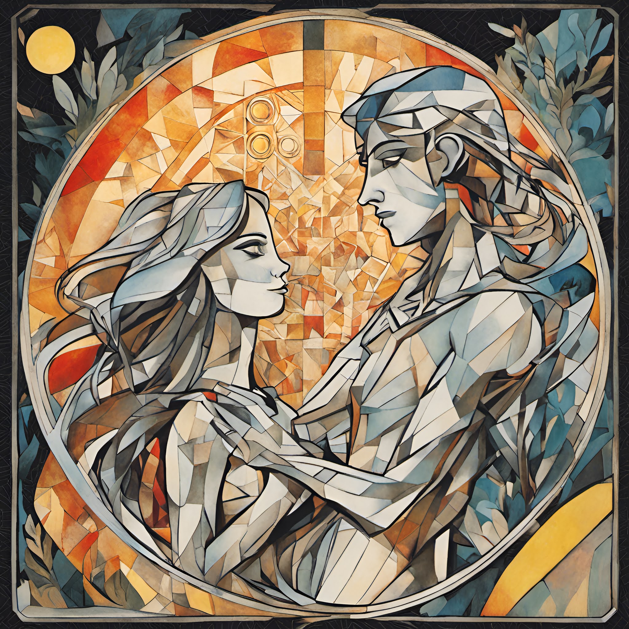 Early cubist-style fractured drawing
