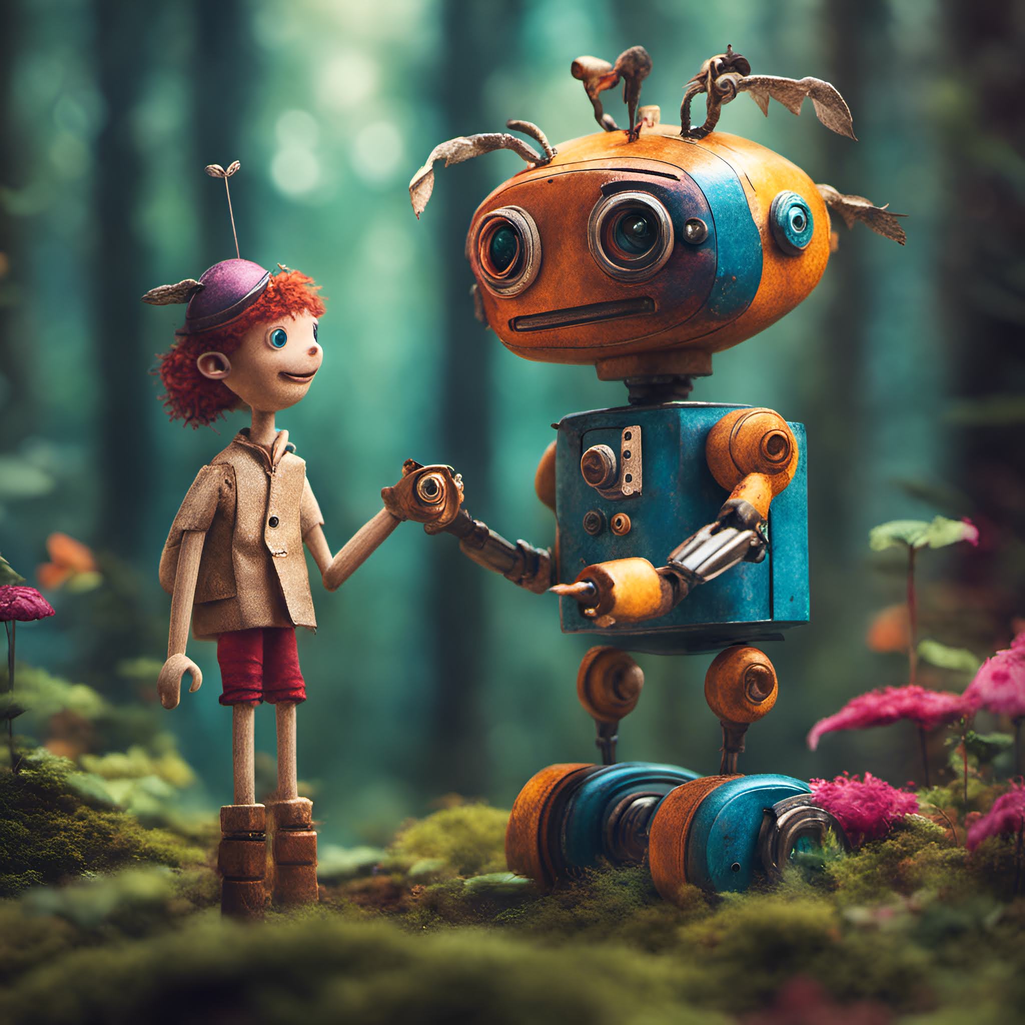Whimsical fairy tale book illustration