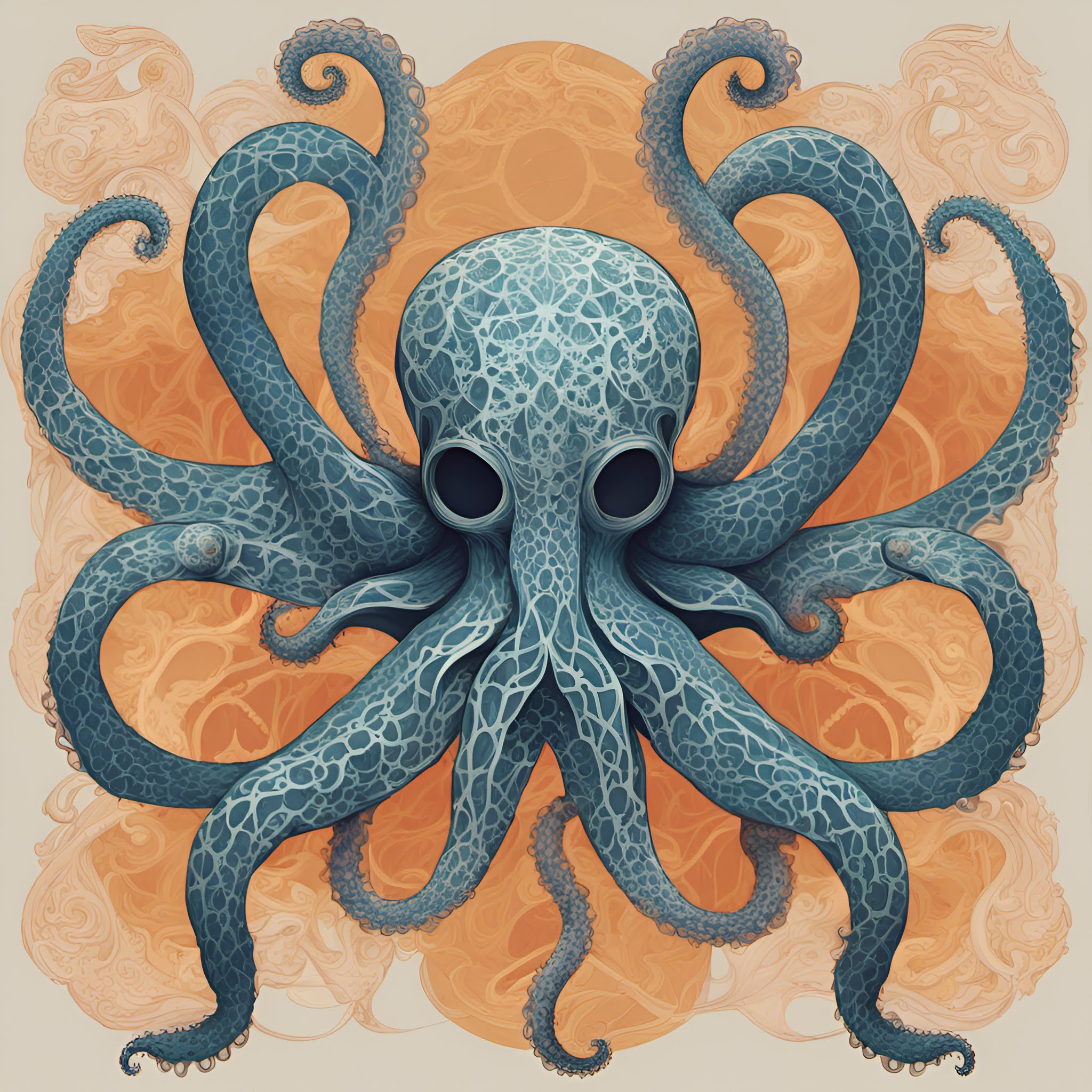 Visually striking geometric fractal illustration