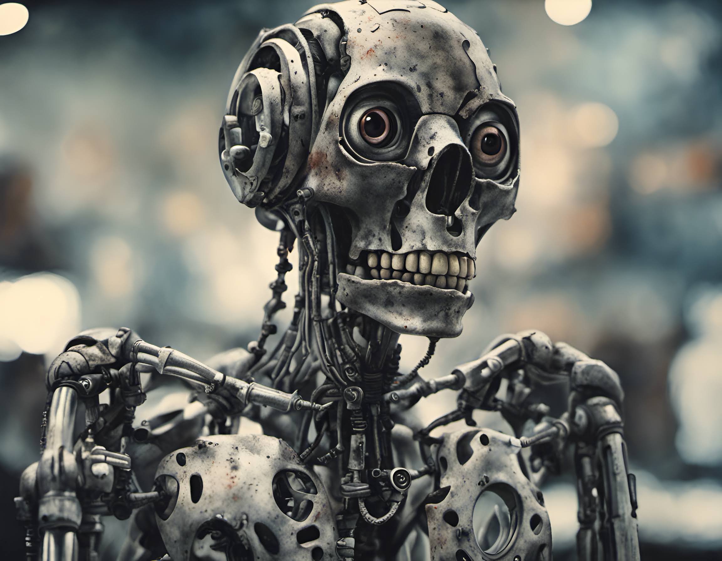 Tim Burton-style exploration of impossible robotic forms