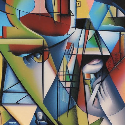 Metaverse dream rendered in cubist photographic style