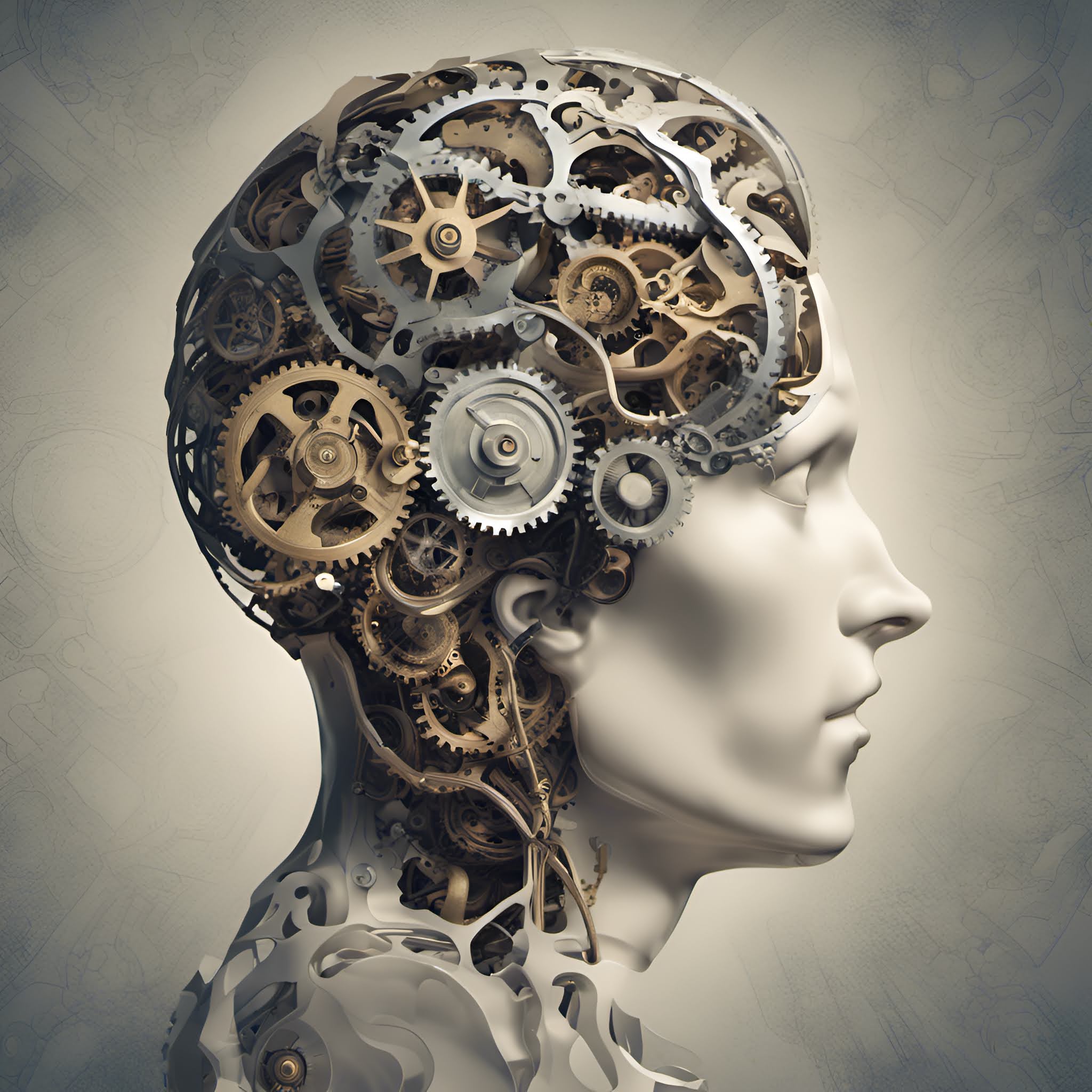 Conceptual illustration of an illuminated neural brain