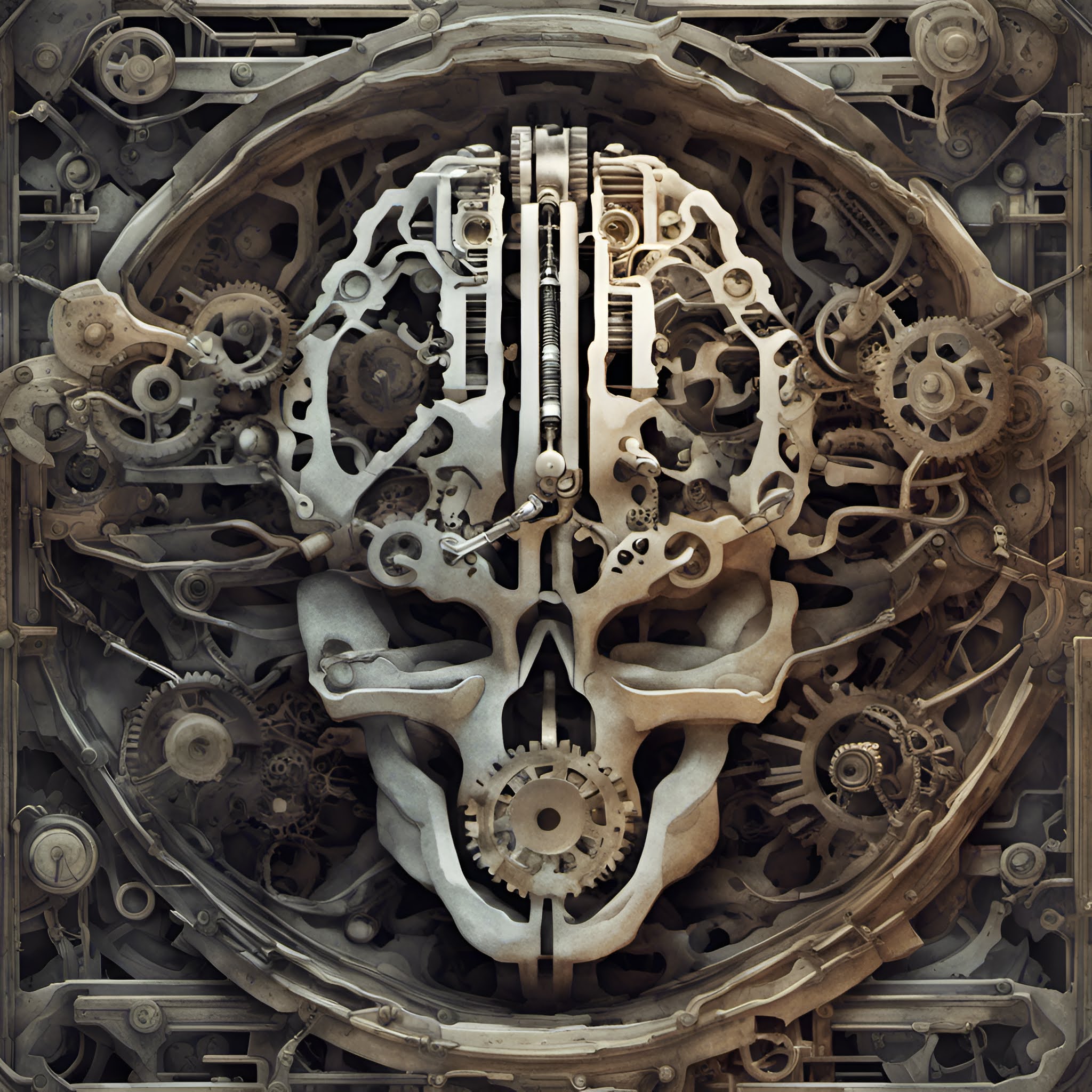Detailed conceptual brain illustration with neural networks